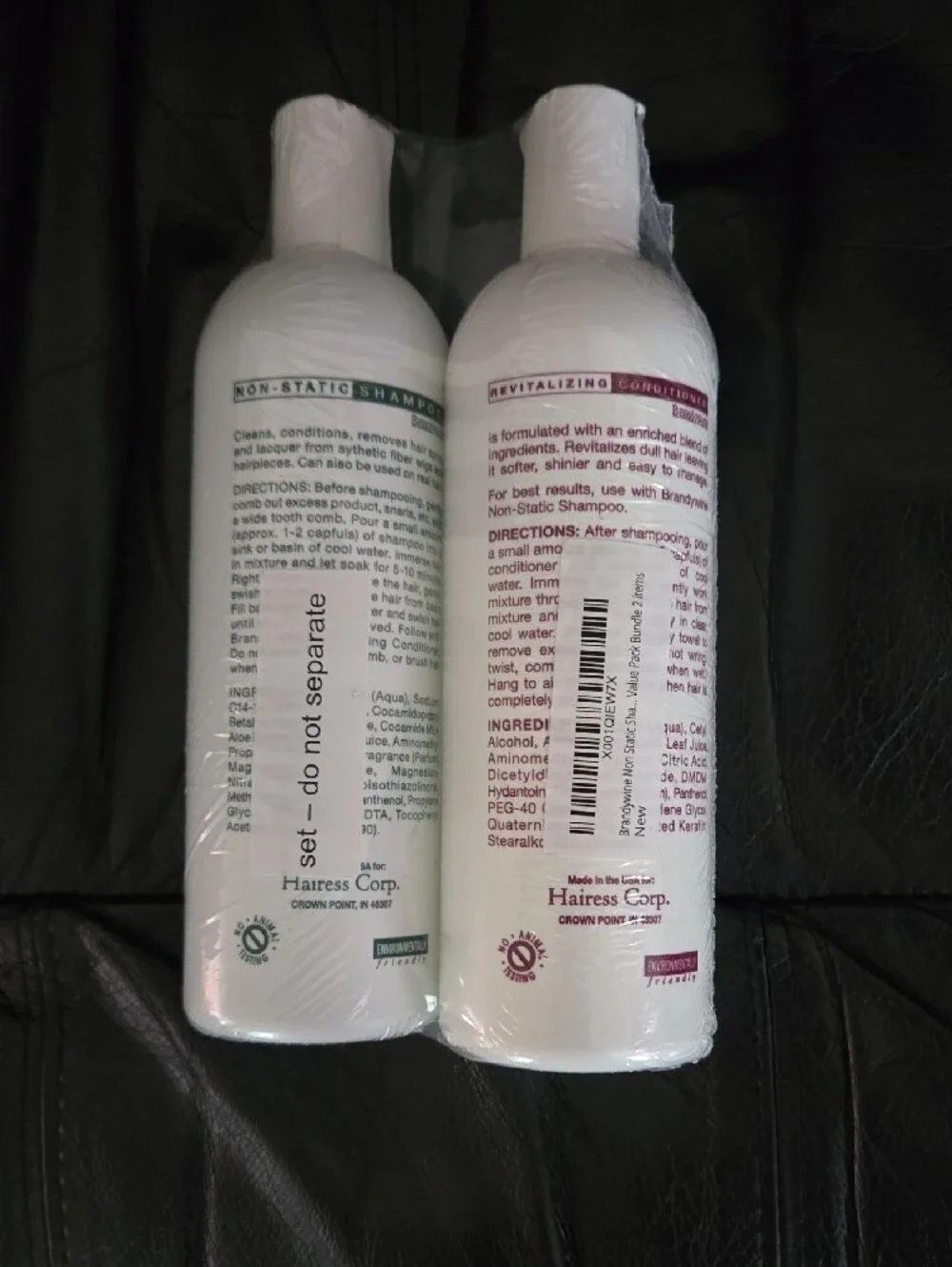 Non-Static Shampoo & Vitalizing Conditioner For Synthetic and Natural Hair Wigs